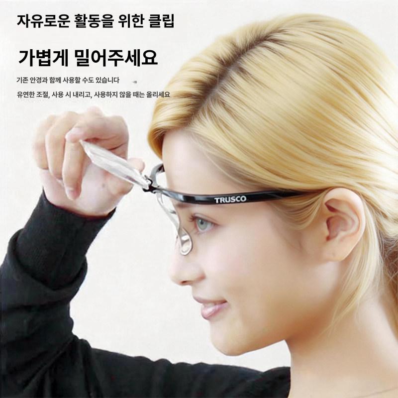 일본 헤드 안경 독서 렌즈 조명 루페 공예 읽기 수리 작업 산업용 밴드 - 상세 이미지 4