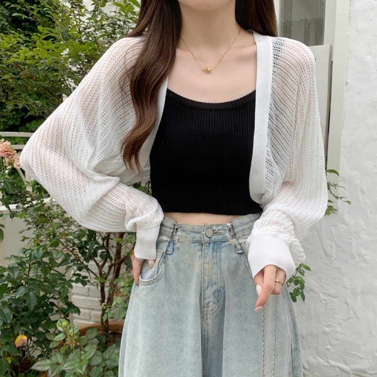 지니몰 볼레로여름가디건 여름 시스루 여리핏 비치 - 상품 이미지