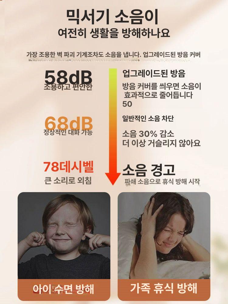 믹서기 방음커버 두유기 파벽기 방열 커버 강력 방음 레벨 L 모델 - 상세 이미지 4
