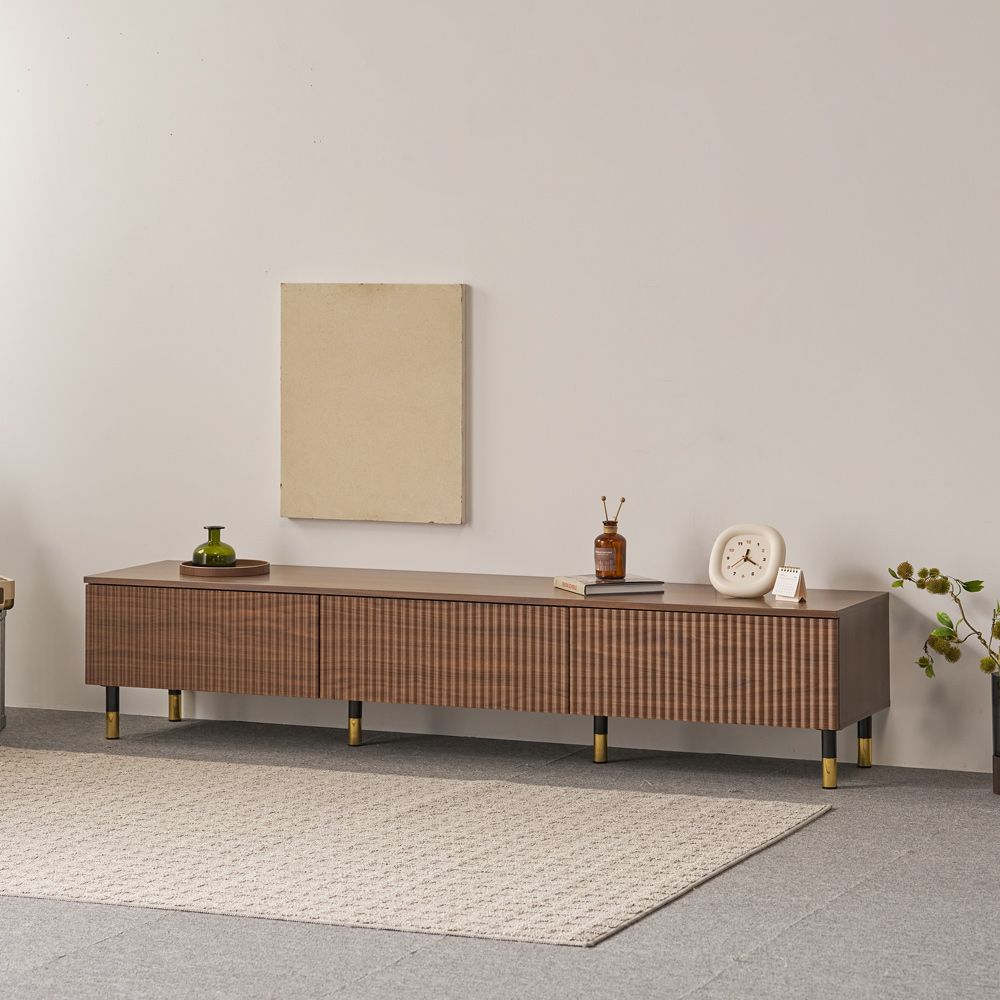 가구의서 뉴 템바보드 거실장 1800x400x375mm, 월넛 - 상품 이미지