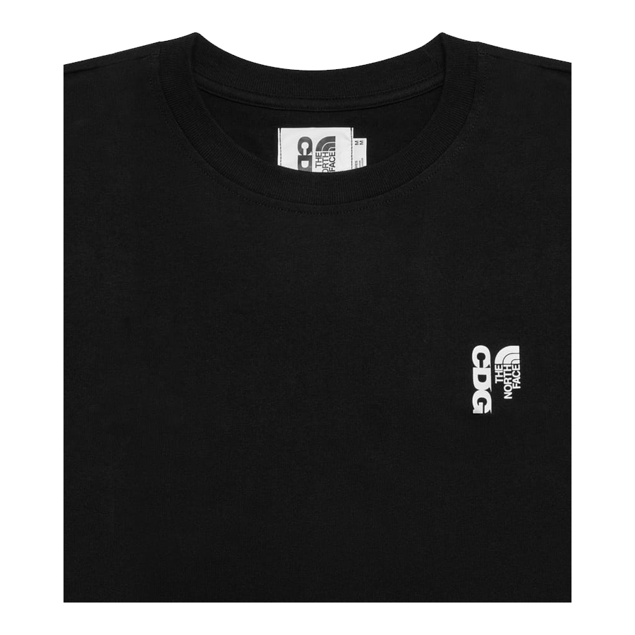 꼼데가르송 x 노스페이스 아이콘 로고 반팔 티셔츠 블랙 SQ T003 051 - 상세 이미지 4