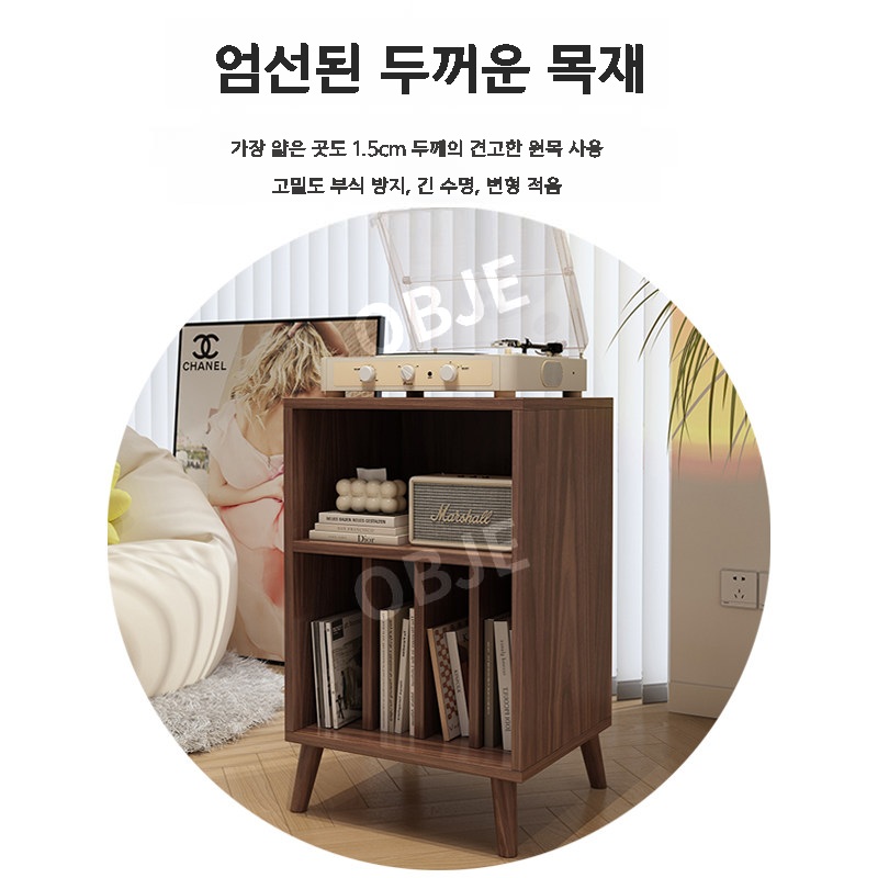 레코드 수납장 원목 LP 보관함 턴테이블 빈티지 수납장 이미지 6