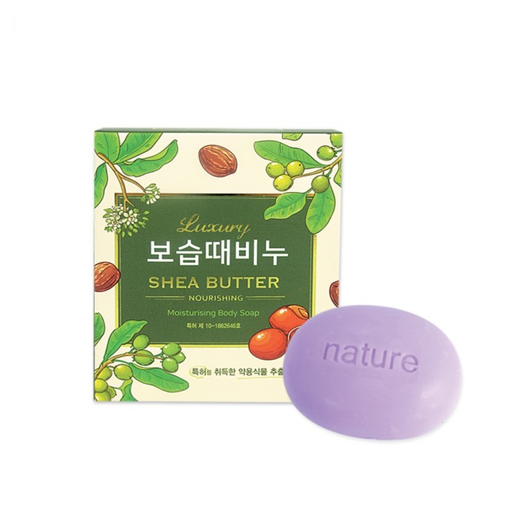 지니몰 보습 때비누 시어버터 120g 샤워때비누 샤워비누 목욕때비누 미용비누 - 상품 이미지