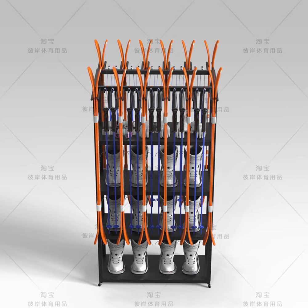 스키 장비 거치대 신발 보드 용 디스플레이 보관 진열대 130x40x180 - 상세 이미지 5