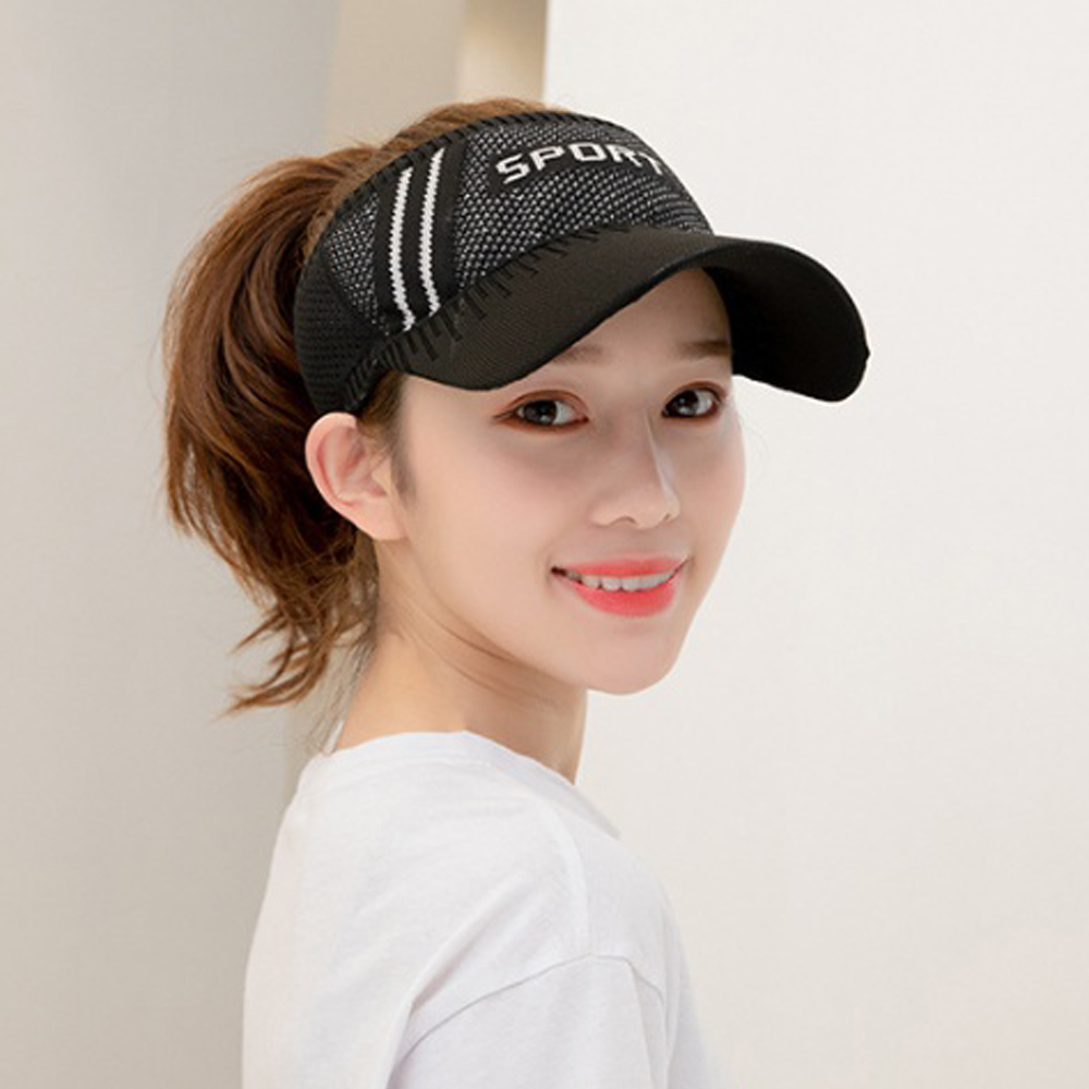 밴드형 스포츠 썬캡(블랙) No20 - 상품 이미지