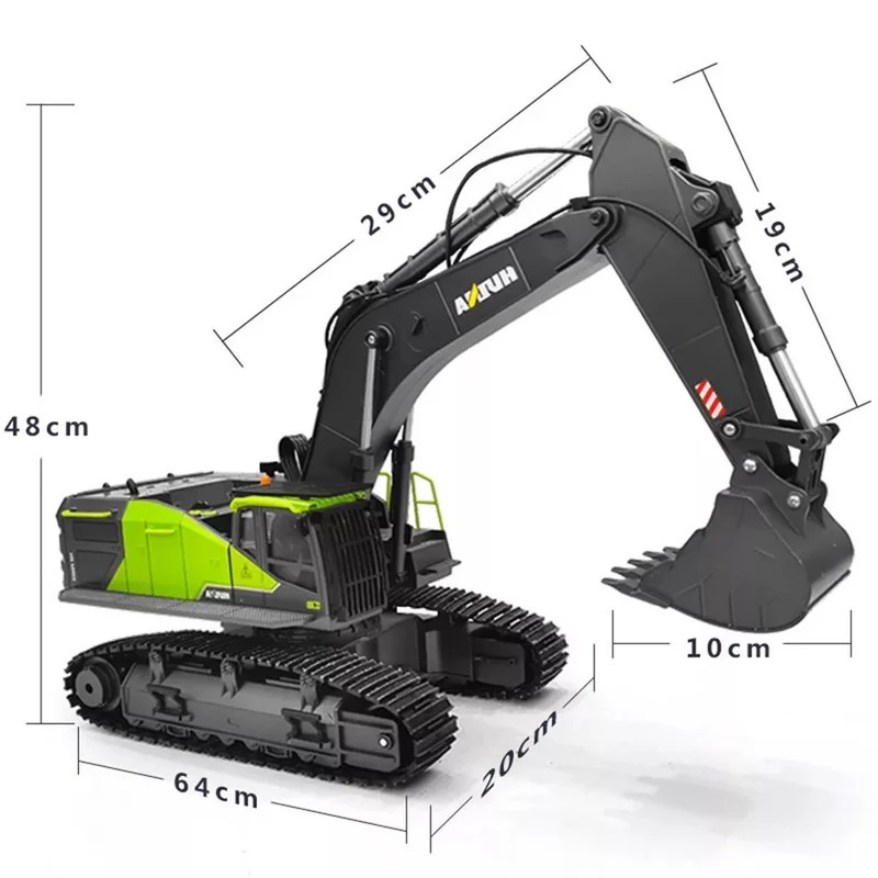 Huina 1593 1:14 22채널 RC 포크레인 굴삭기 - 상세 이미지 3