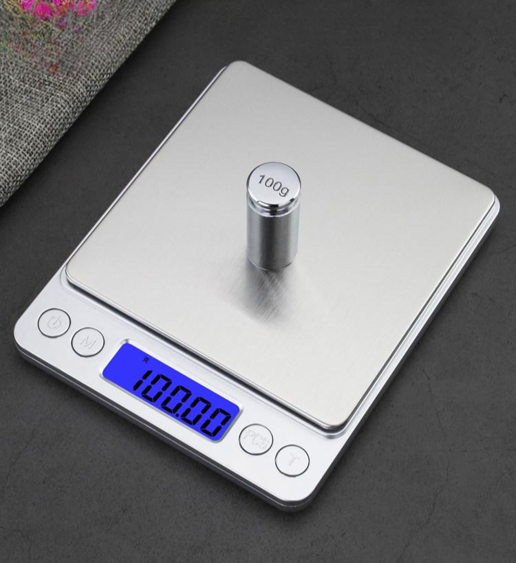 소수점두자리전자저울 계량용 디지털 고정밀 휴대용 영어 1kg 0.1g - 상품 이미지