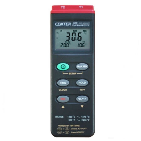 2채널온도기록계 CENTER-306 -200~1370도 16000개저장