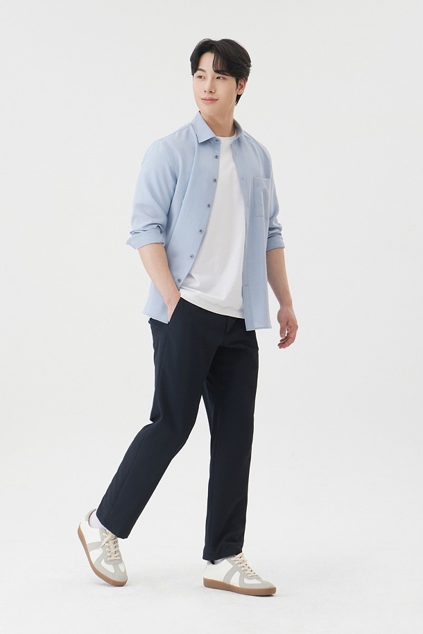 코오롱 브렌우드 여름 쿨링 슬랙스 경량 솔리드 슬러시 쿨팬츠 세미릴렉스핏 - 상세 이미지 3