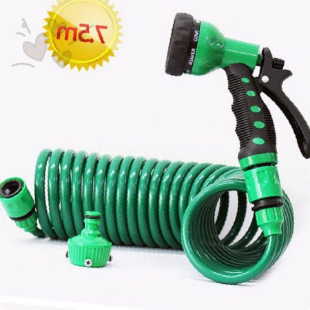 나선형 코일 탄력 물 분사 세차 정원 청소 베란다 화분 물주기 연결 호스
