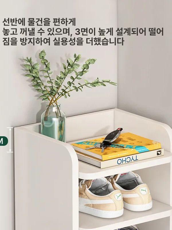 현관 신발장 랙 틈새 수납장 선반 신발 엔틱 철제 - 상세 이미지 4