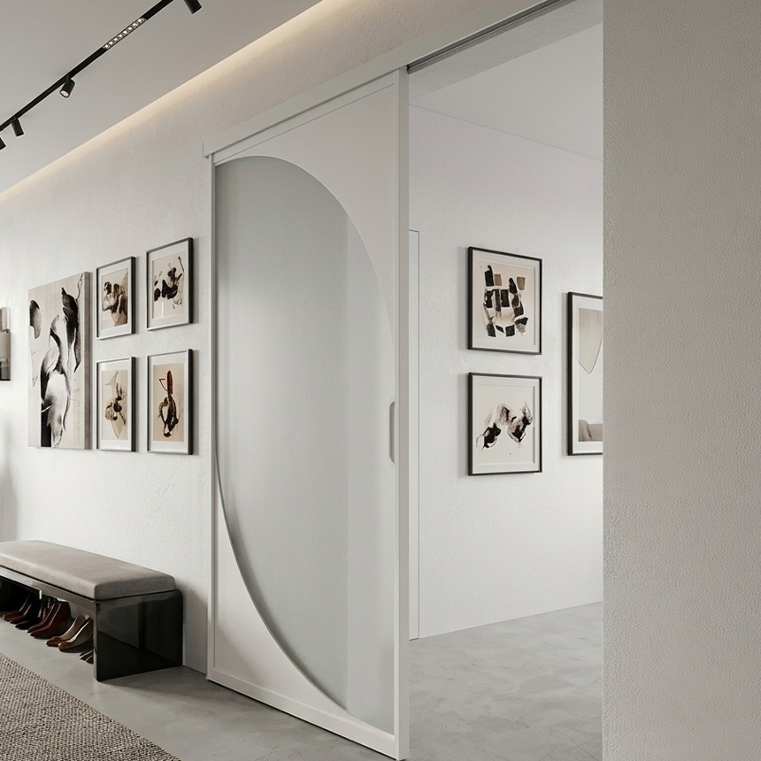 원슬라이딩중문 현관중문 슬라이딩 아파트 시공설치/스탠다드 투명강화유리