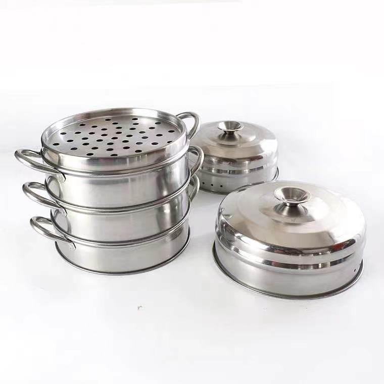 프리미엄 스테인레스 찜기 딥 소쿠리 찜채반 받침 16cm 찜기 바구니 뚜껑 - 상품 이미지