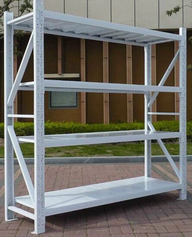 중량랙 창고 철제선반 물류 진열대 공장 그레이화이트 라이트 120x50x200 메인 - 상품 이미지