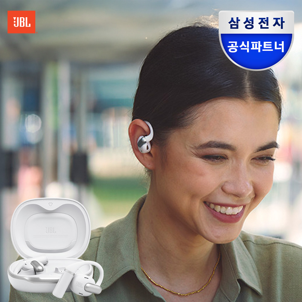 삼성공식파트너 JBL SENSE PRO 귀걸이 오픈형 러닝 무선 이어폰 화이트 - 상품 이미지