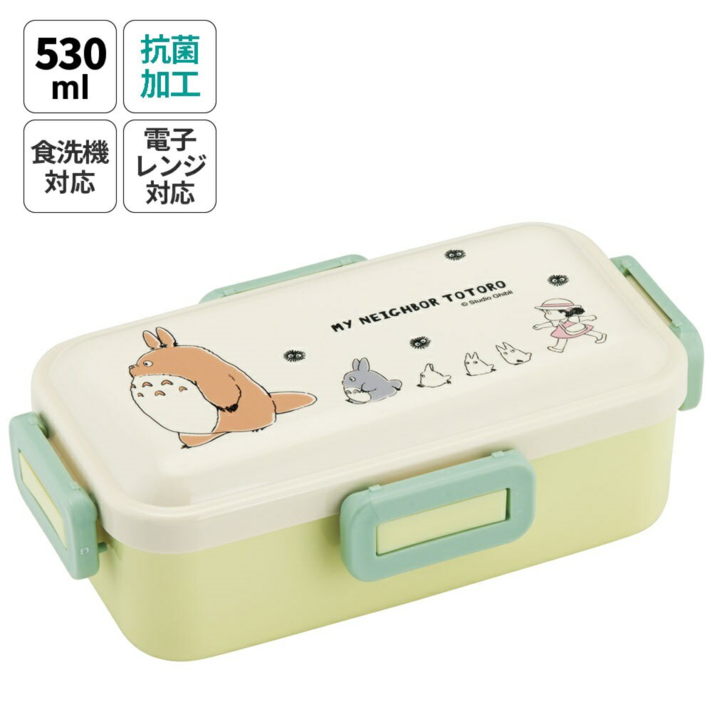 이웃집 토토로 도시락 1단분할 레인지 대응 항균 일본제 530ml 스케이터 일본직수입 정품 단일 상품 - 상품 이미지
