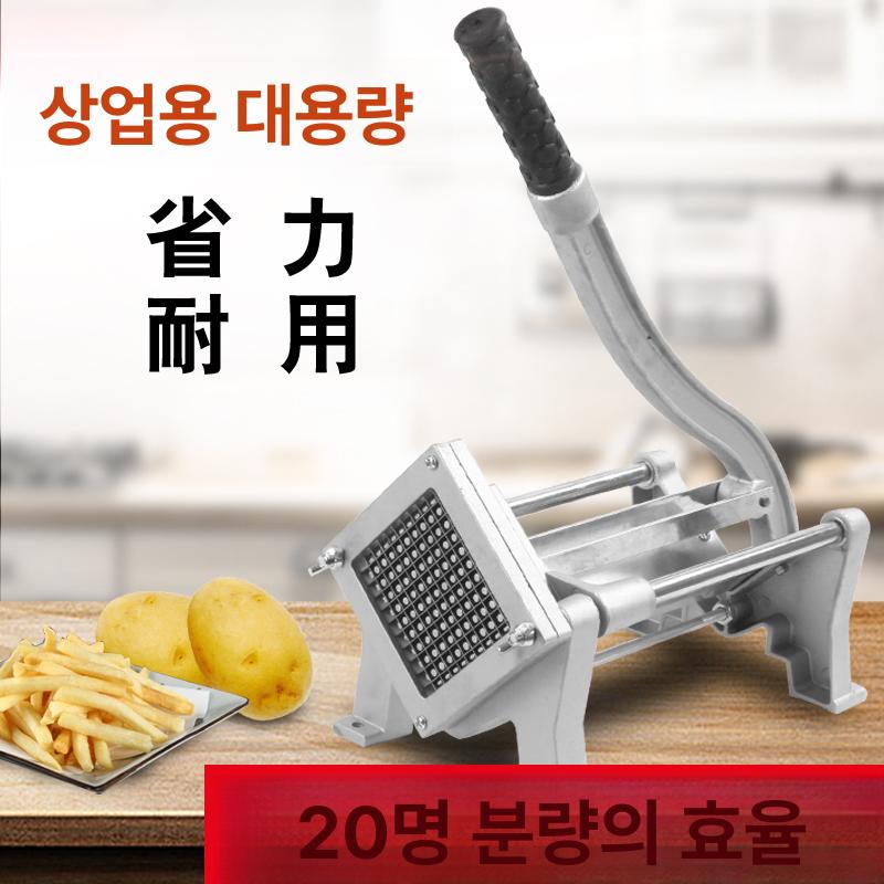 감자튀김 커터 기계 튼튼한 통 알루미늄 합금 본체 업소용 가정용 수동 레버형 핸들 감자 클래식 8mm 나사 - 상품 이미지