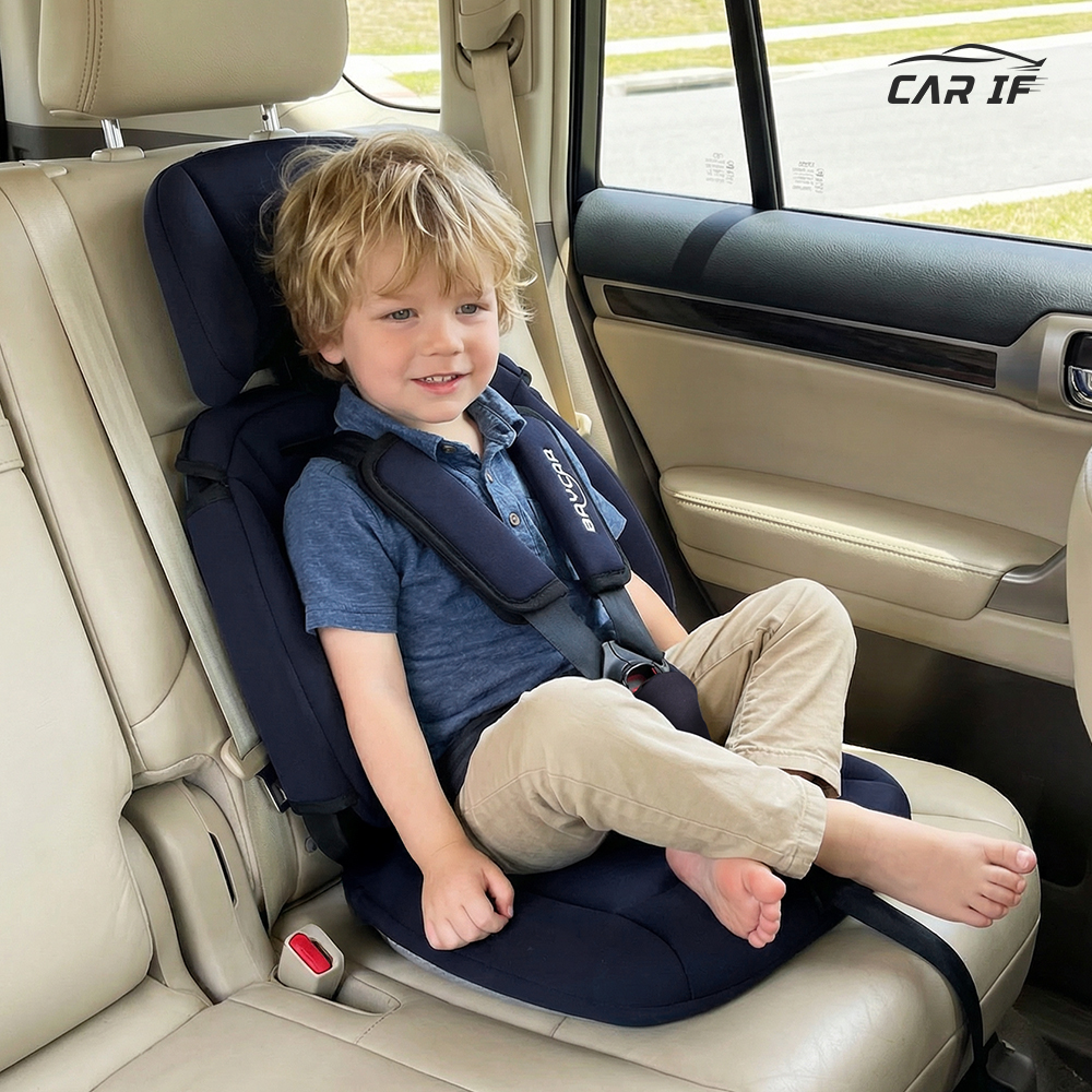 베이카 프리미엄 휴대용 주니어 카시트 토들러 ISOFIX 특허출원 다크네이비 - 상품 이미지