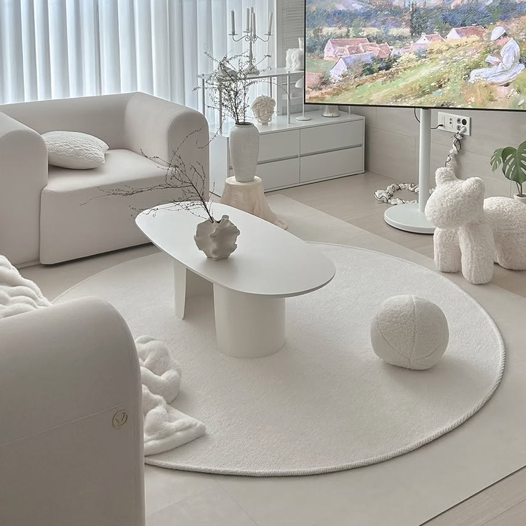 호이데코 먼지없는 보카시 사계절 물세탁 아이방 거실 대형 러그 95cm