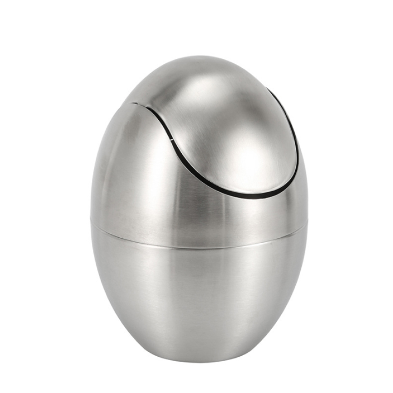에그 쉘 미니 스텐 휴지통 빈 Egg Shell Bin - 상품 이미지