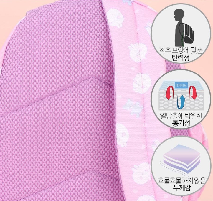 몰랑 큐티 소풍가방 유치원 어린이집 배낭 백팩 야외활동 캐릭터 이미지 8