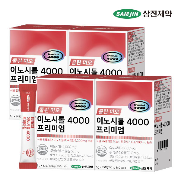 삼진제약 콜린 미오 이노시톨 4000 프리미엄 30포, 4개 - 상품 이미지