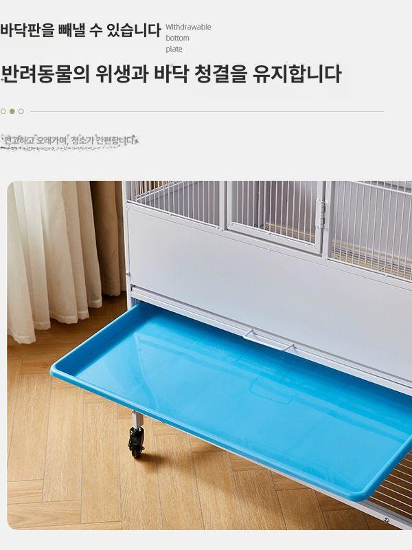 새장 앵무새 회색앵무 스테인리스 대형 1. 이동장 단칸 95 단일 가로선 대형 - 상세 이미지 4