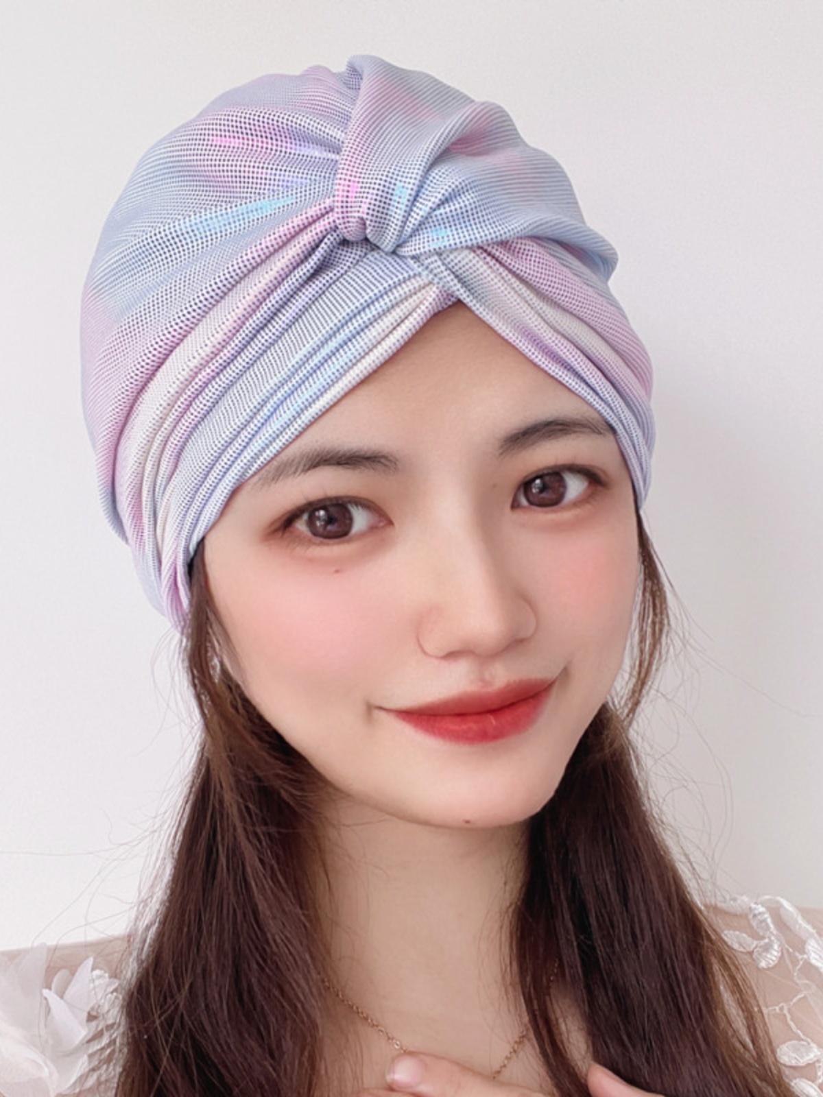 모자 두건 수영 귀보호 온천 용품 머메이드핑크 - 상세 이미지 3