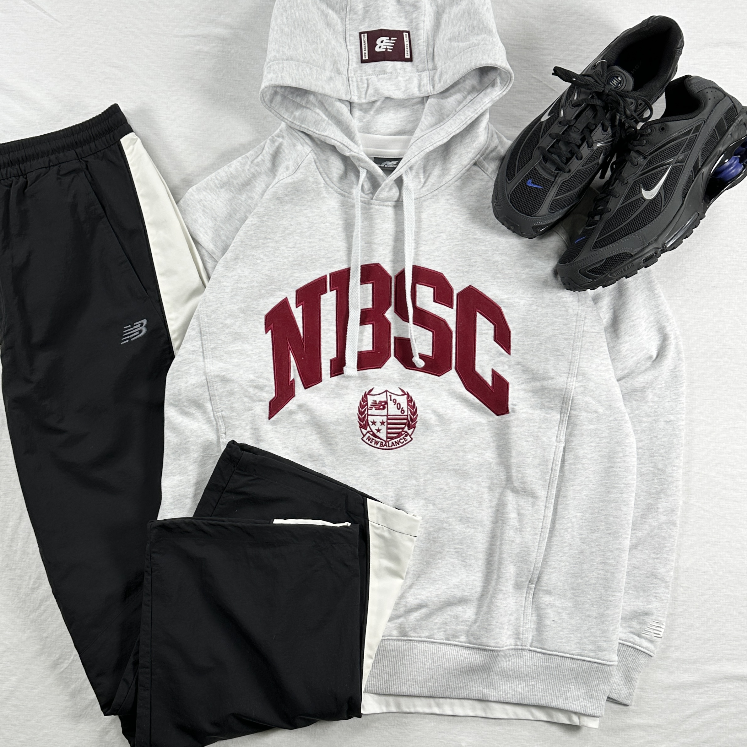 뉴발란스 후드티 NBSC 엠블럼 세미 오버핏 후드 티셔츠  이미지 7