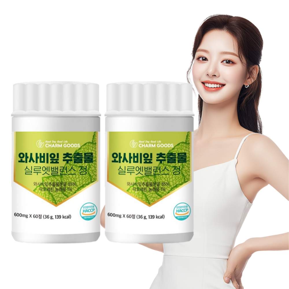극내산 와사비잎 추출물 이소비텍신 60정, 2개 - 상품 이미지