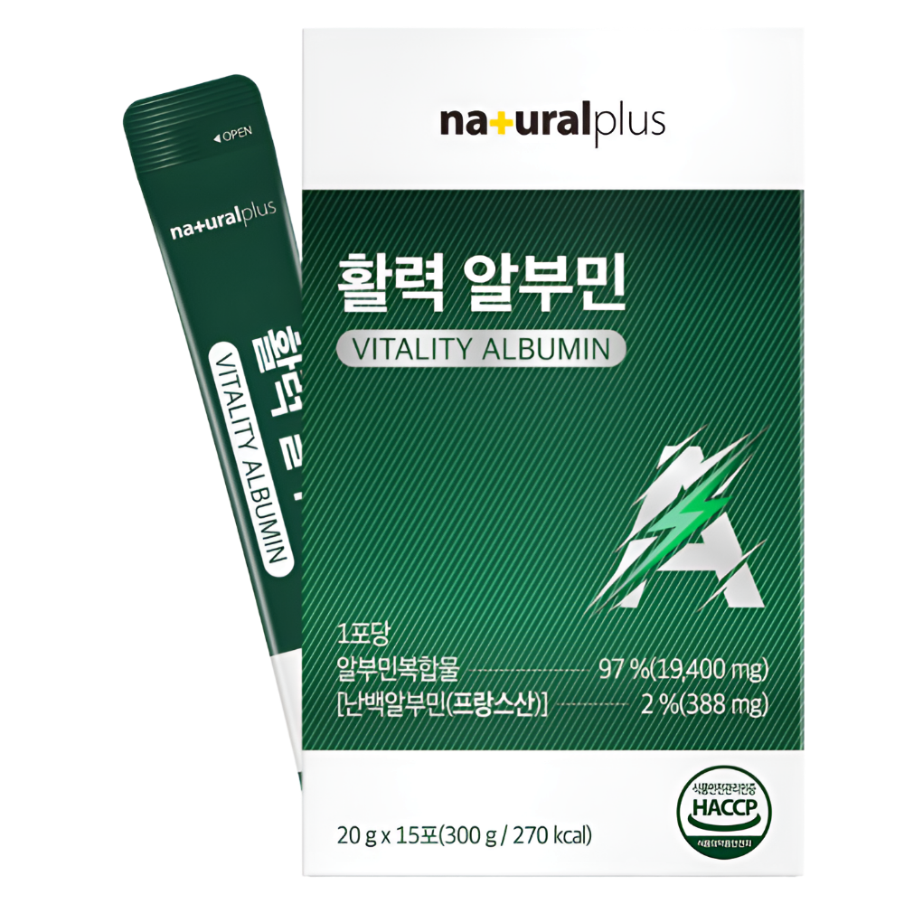 내츄럴플러스 활력 알부민 플래티넘 골드 노익 부스터 무당 프로틴 구슬 15포, 1개 - 상세 이미지 2