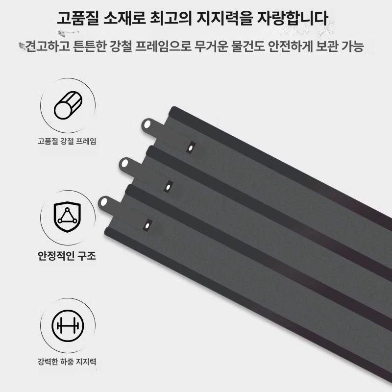 무볼트 앵글선반 다용도 수납시스템 조립식 철제선반 4칸 높이 198cm 길이 80x40cm - 상세 이미지 3