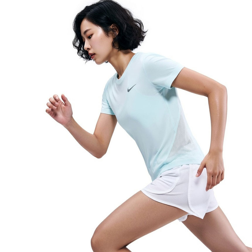 나이키 드라이핏 마일러 여성 반팔 러닝탑 티셔츠 AJ8122-476, S - 상세 이미지 5