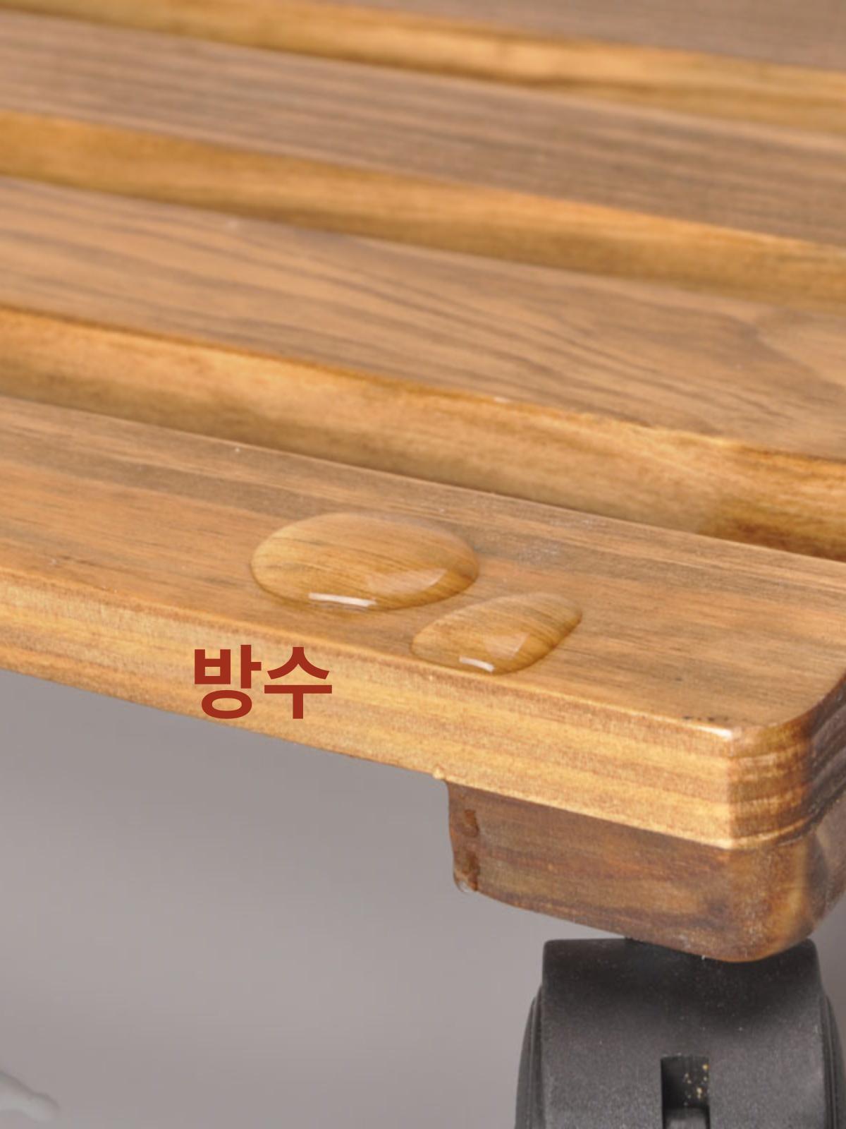 바퀴 받침 화분 사각 이동식 원형 나무 우드 빈티지 26x26 150kg - 상세 이미지 2