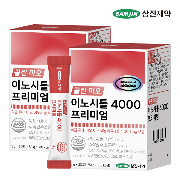 삼진제약 콜린 미오 이노시톨 4000 프리미엄 30포, 2개 - 상품 이미지