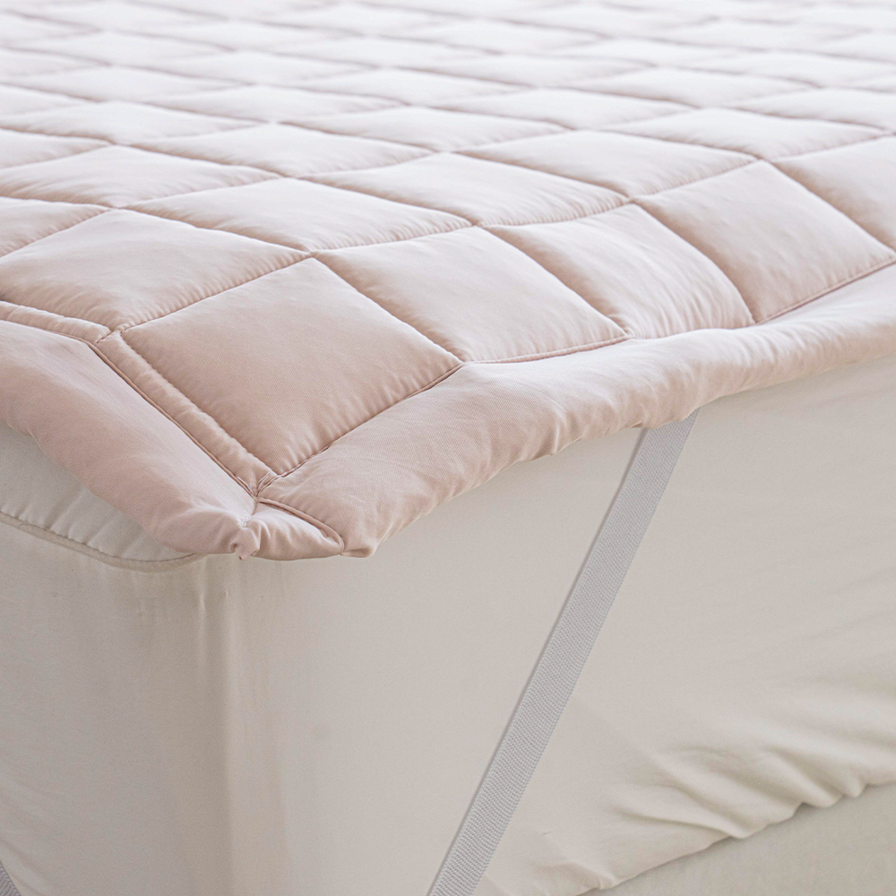 먼지없는 이불패드 사계절 알러지케어 고정밴드 누빔 침대패드 - 상세 이미지 3