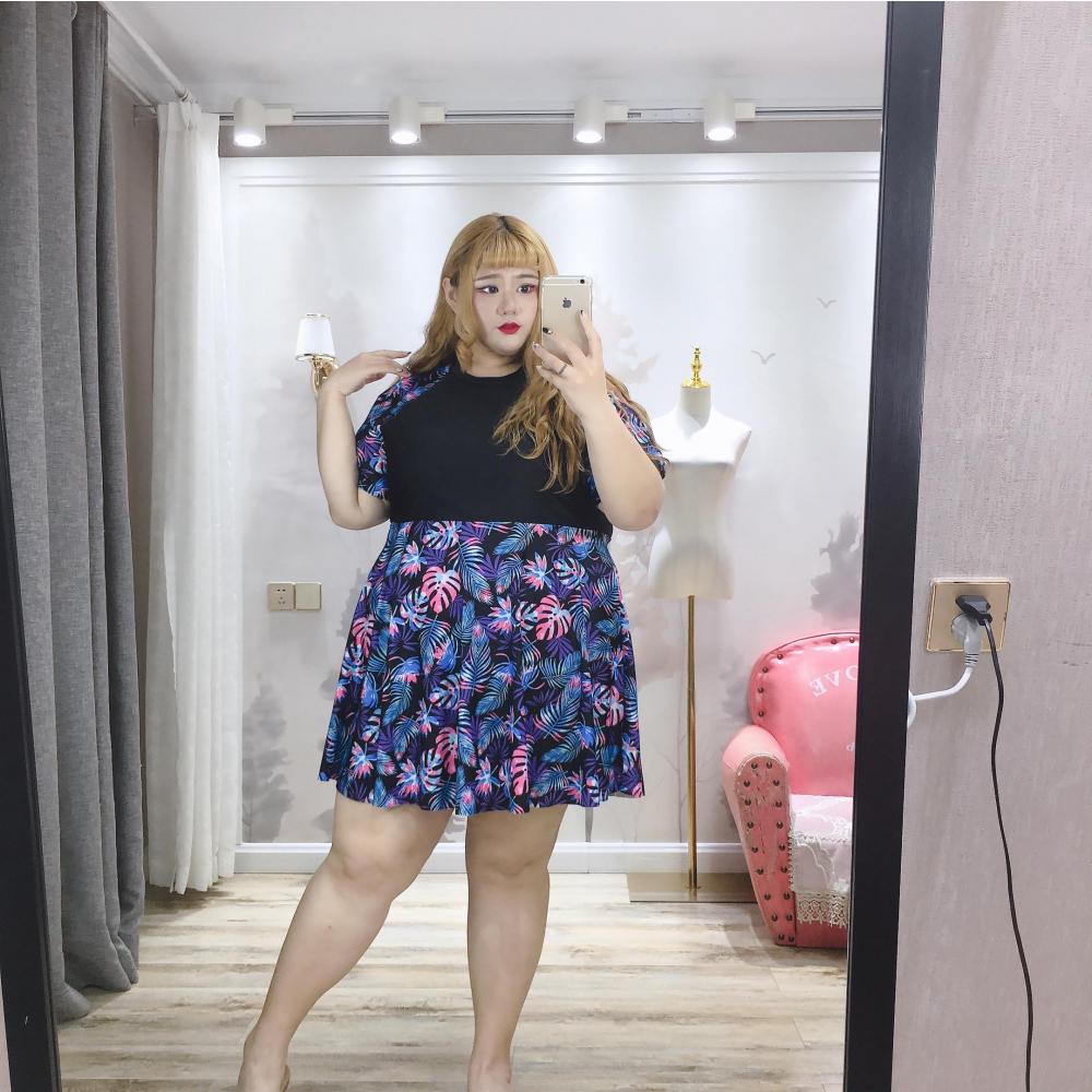 9XL까지 빅사이즈 여성 원피스 수영복 체형커버 - 상세 이미지 4