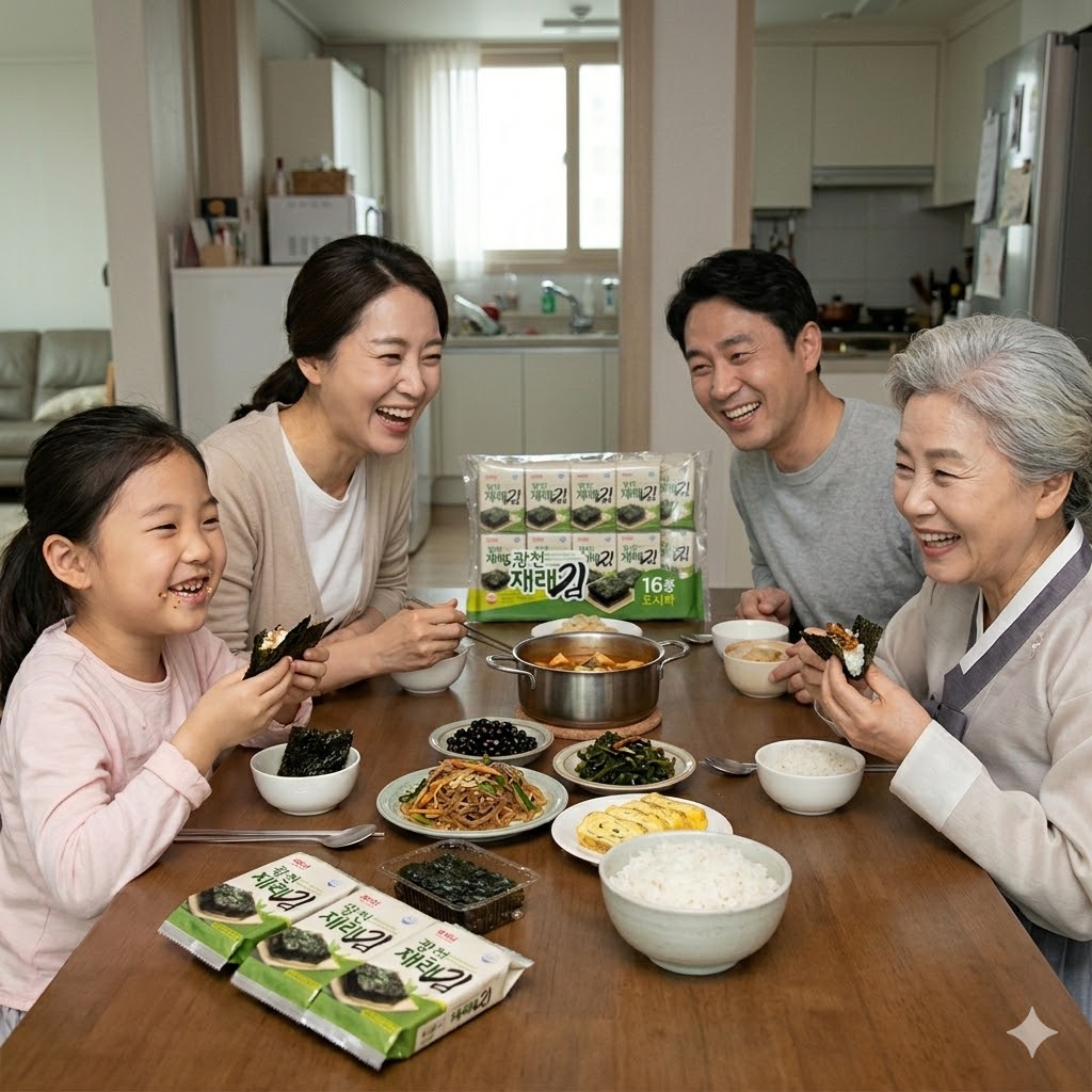 삼육김 광천재래김 4g 128개 1박스 도시락 식탁 파래 가정용 업소 식당식자재 도매가 이미지 8