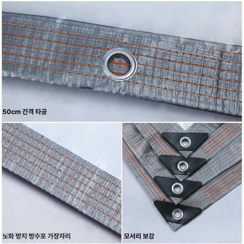 투명 방수포 PVC 두꺼운 고강도 야외 베란다 덮개 비바람막이 농업용 온실 지붕 사계절 투명 2mx2m 1x1m - 상세 이미지 2