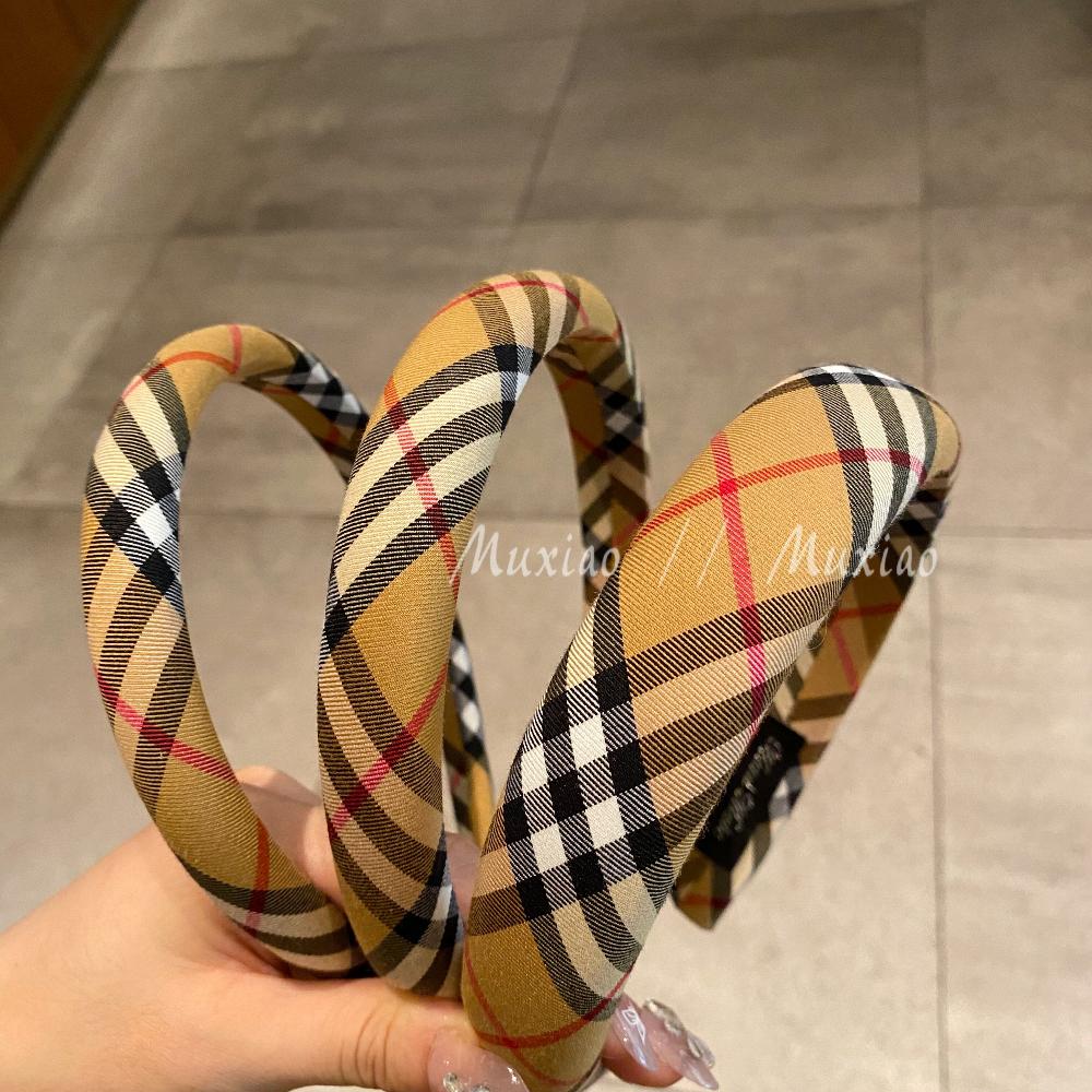체크 헤어밴드 체크무늬 머리띠 패턴 빈티지 체크패턴 3cm - 상세 이미지 3
