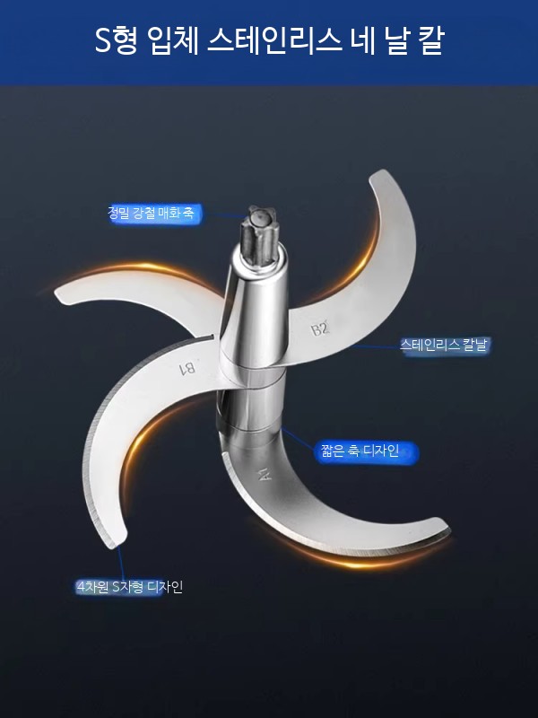 스테인레스 고기다지기 가정용 다기능 전기 분쇄기 강력한 동력 야채 마늘 다용도 주방용품 - 상세 이미지 5