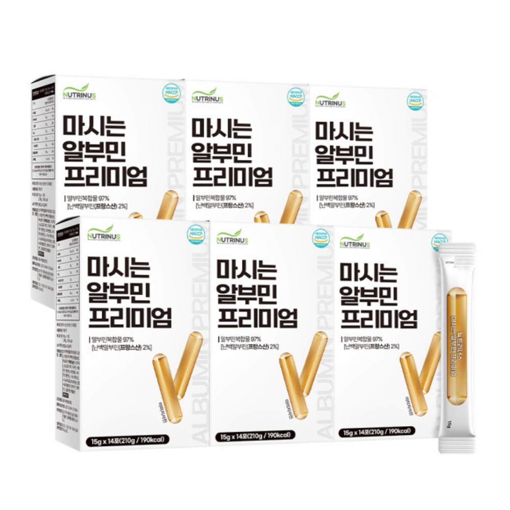 뉴트리너스 마시는 알부민 프리미엄 마시는 파워맥스 부스터 실크 파워샷 14포, 6개 - 상품 이미지