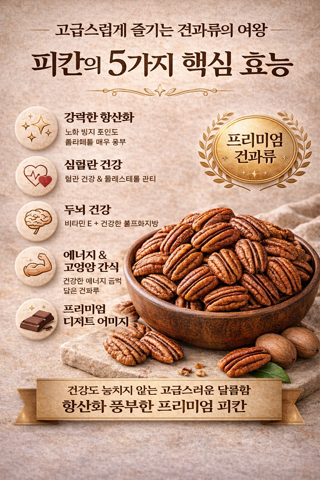 (평일당일출고)(각종견과류모음) (주)마름 부드럽고 맛있는 프리미엄 견과류 하루견과 각종 견과류 구성 피칸(굵은알), 1kg, 1개 - 상세 이미지 2