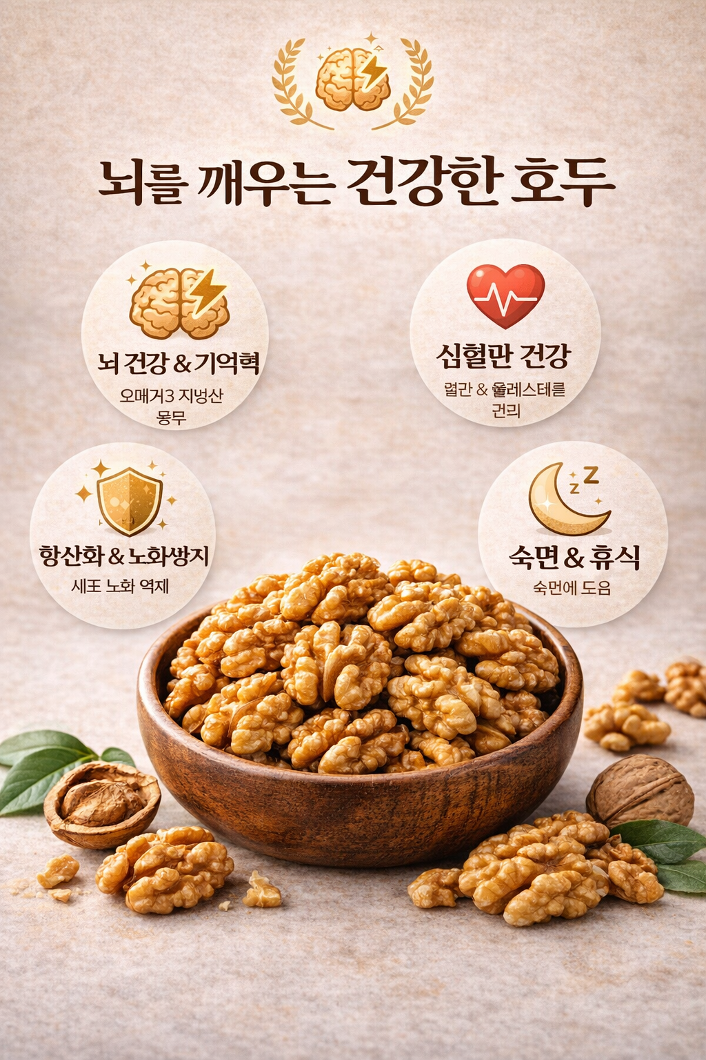 (평일당일출고)(각종견과류모음) (주)마름 부드럽고 맛있는 프리미엄 견과류 하루견과 각종 견과류 구성 호두 (1/4) 태, 1kg, 1개 - 상세 이미지 3