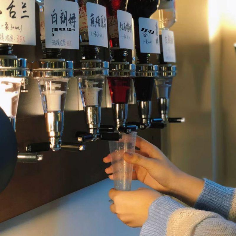 우드 위스키디스펜서 벽걸이형 양주 와인 보드카 식스 헤드 와인랙 (30ml) - 상세 이미지 2