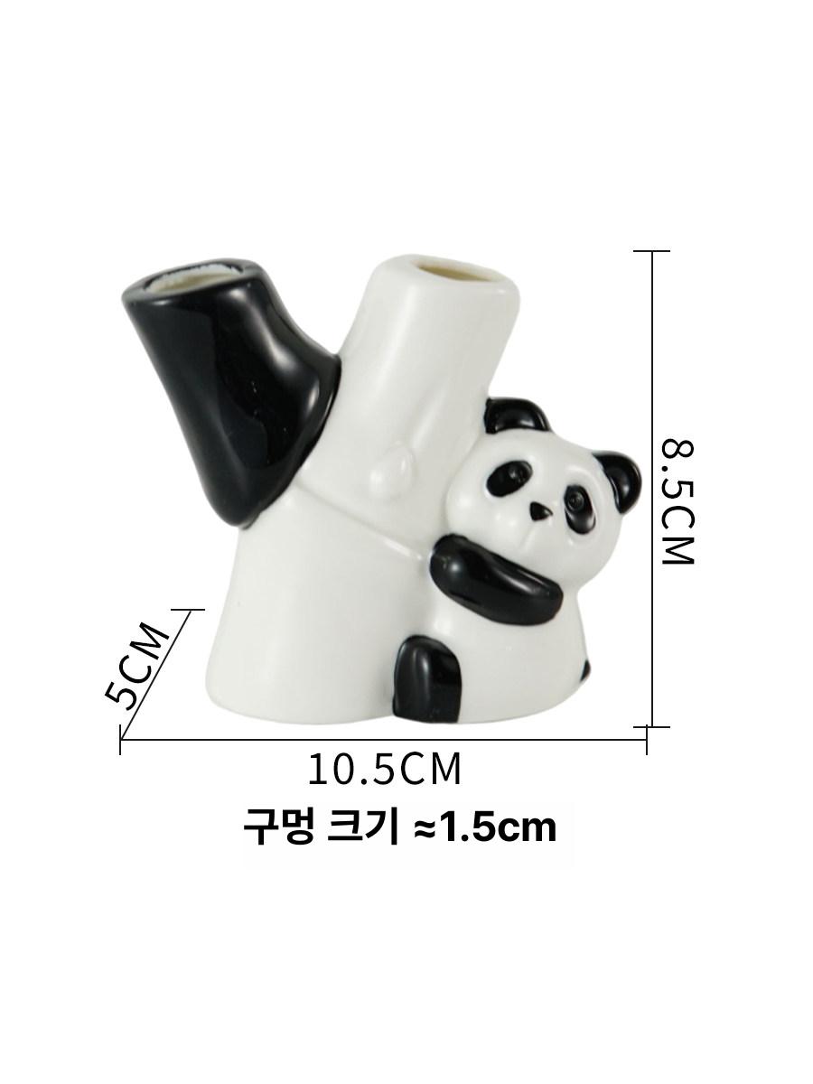 판다 욕실용품 칫솔꽂이 머그컵 비누받침 세면용품 귀여운 도자기 - 상세 이미지 5