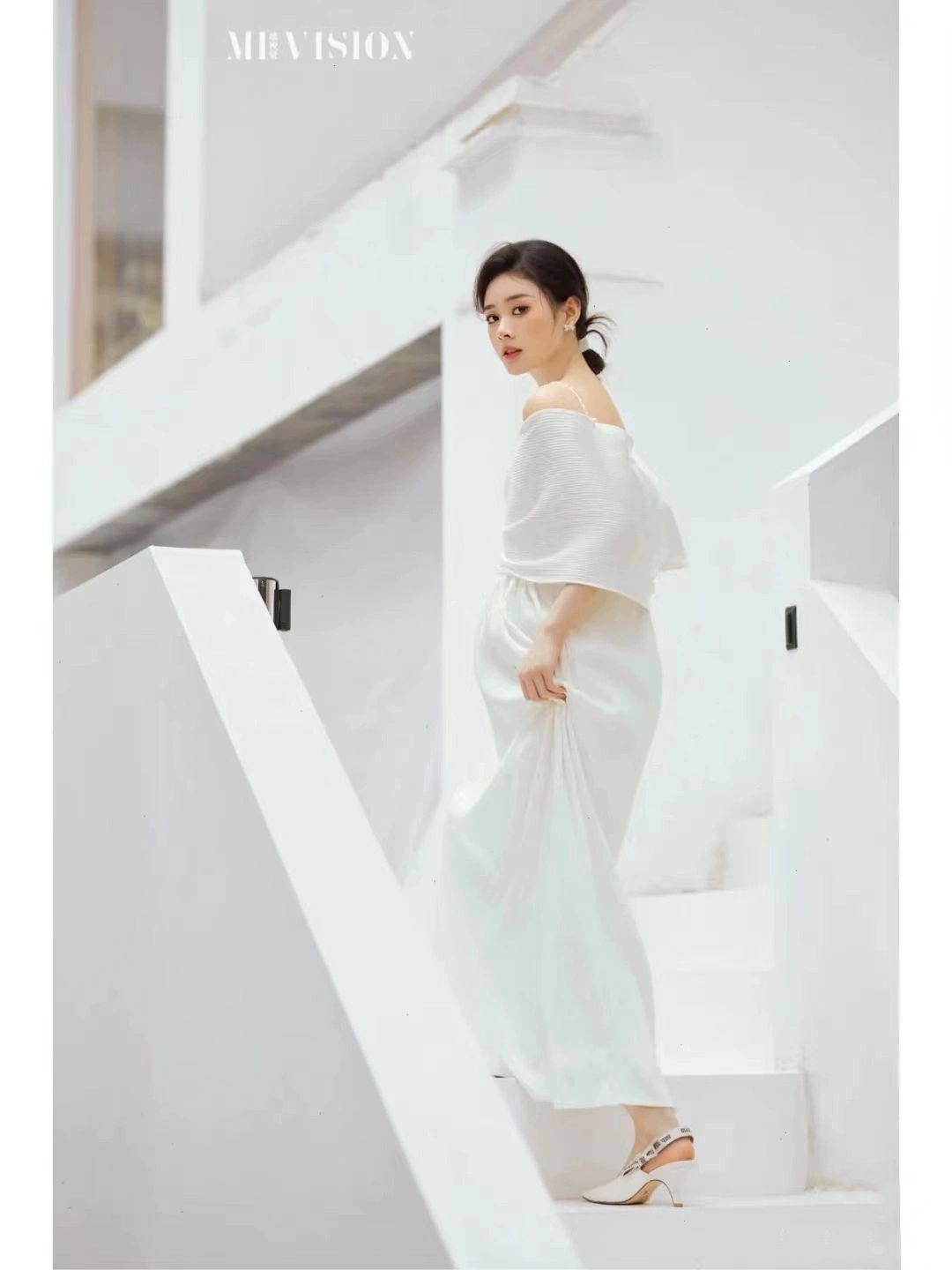임산부 웨딩드레스 임부복 스냅사진 원피스 만삭사진 아이보리 S - 상세 이미지 3