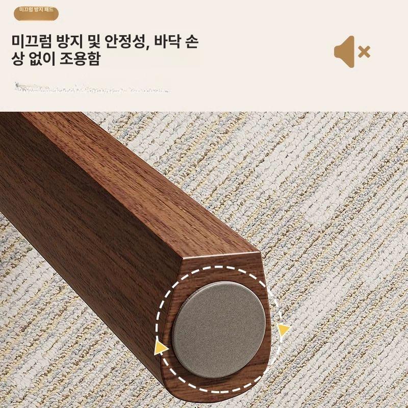 간이 등받이없는의자 원목 디자인 식탁 가죽 화장대스툴 커피색 B - 상세 이미지 5
