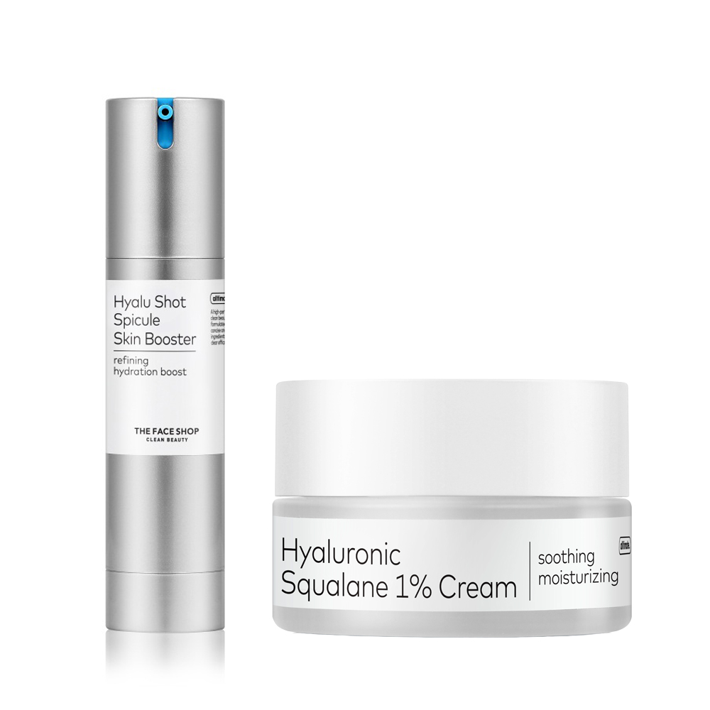 [구성기획]더페이스샵 올티밋 히알루 샷 스피큘 스킨 부스터 50ml+크림50ml - 상품 이미지