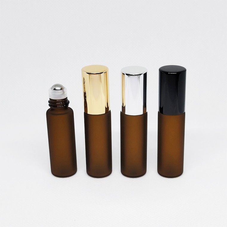 지니몰 갈색 유리 미니 롤온 불투명 공병 아로마 오일 향수 화장품 5ml - 상품 이미지